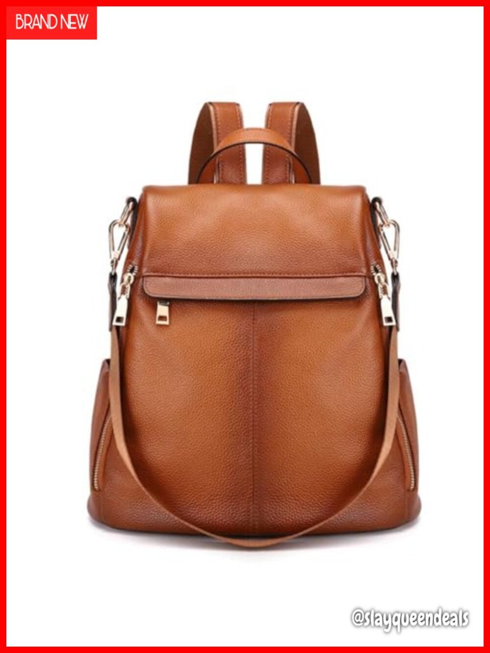 Women's Leather Anti-Theft Backpack Purse 3-Way Carry Laptop Bag - Picture 1 of 5